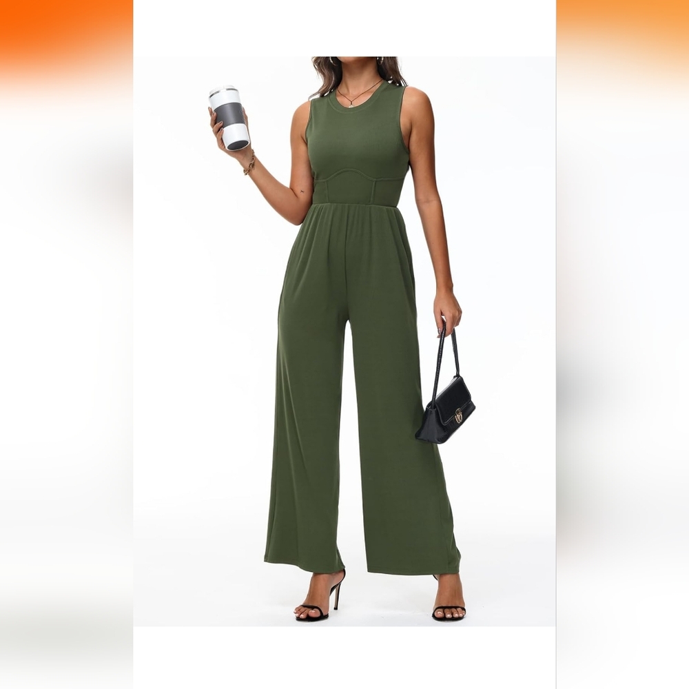 Olive green jumpsuit - Picture 5 of 8